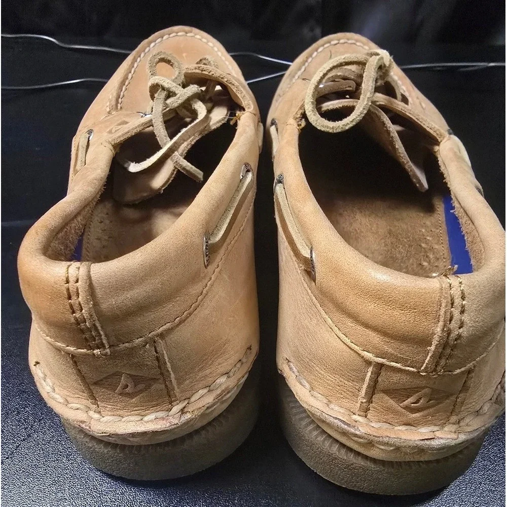 Sperry Top-Sider Mens Tan Leather Boat Shoes Moc Toe‎ Loafers Project